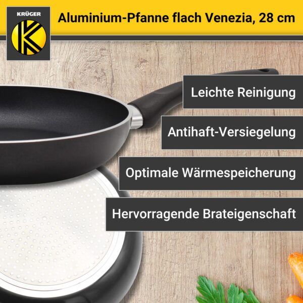 4006776055080-5 Karl Krüger Aluminium Pfanne Venezia flach, 28 cm