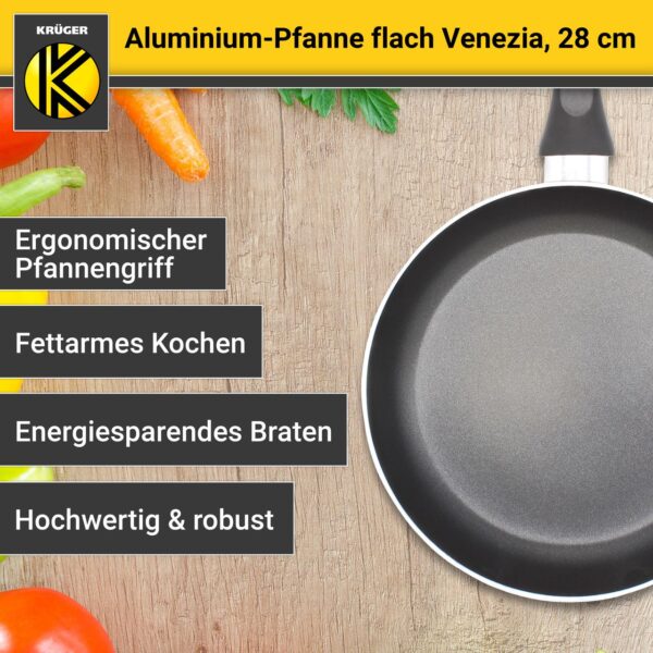 4006776055080-7 Karl Krüger Aluminium Pfanne Venezia flach, 28 cm