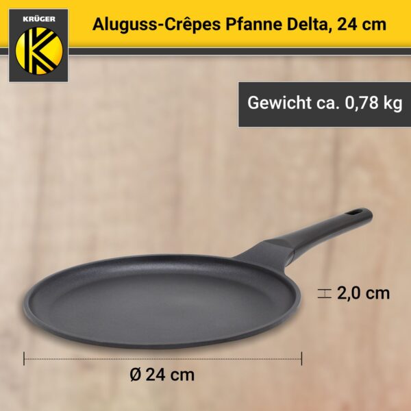 Karl Krüger Aluguss Crépes – Pfanne DELTA, 24 cm