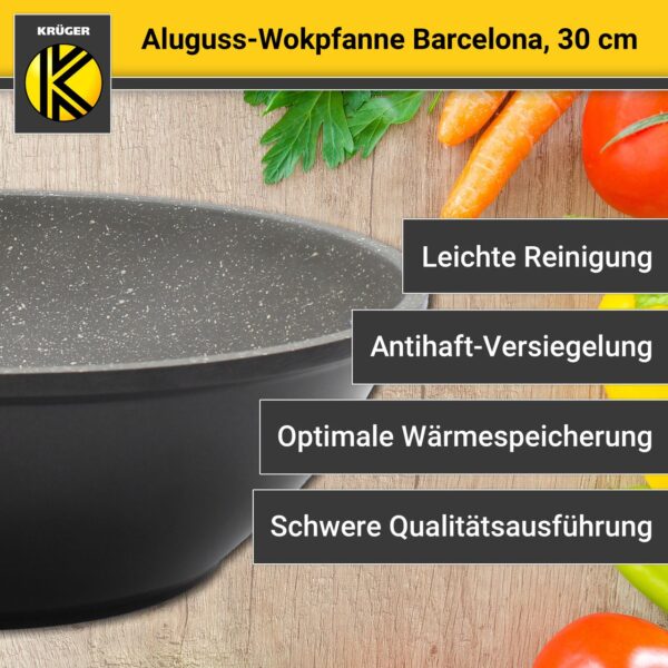 Karl Krüger Aluguss Wok – Pfanne BARCELONA, 30 cm