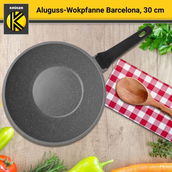Karl Krüger Aluguss Wok – Pfanne BARCELONA, 30 cm