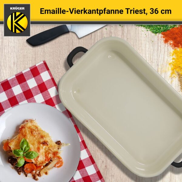 4006776105013-4 Karl Krüger Emaillierte Vierkantpfanne Triest, 36 x 25 cm