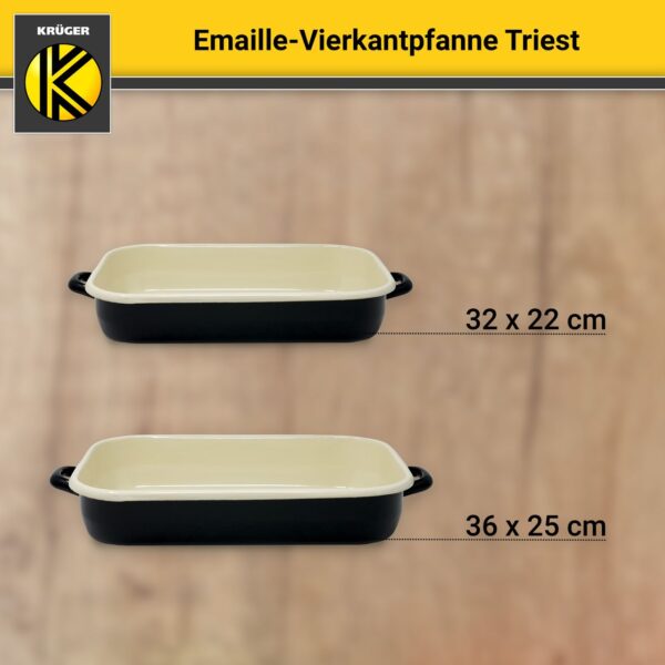 4006776105013-5 Karl Krüger Emaillierte Vierkantpfanne Triest, 36 x 25 cm