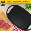4006776118891-5 Karl Krüger Aluguss Grillplatte DELTA, 47 x 29 cm