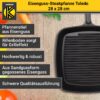 Karl Krüger KRÜGER Eisenguss Grillpfanne Toledo 28 x 28 cm – geriffelt mit zwei Ausgüssen