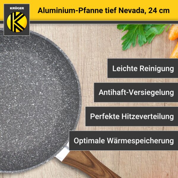 4006776120849-5 Karl Krüger Aluminium Pfanne NEVADA tief, 24 cm