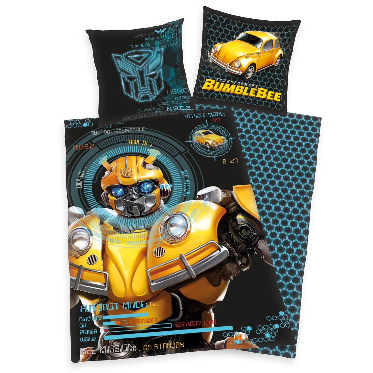 Herding Transformers Bumblebee Bettwäsche Größe 80×80 + 135×200 cm