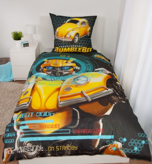 Herding Transformers Bumblebee Bettwäsche Größe 80x80 + 135x200 cm