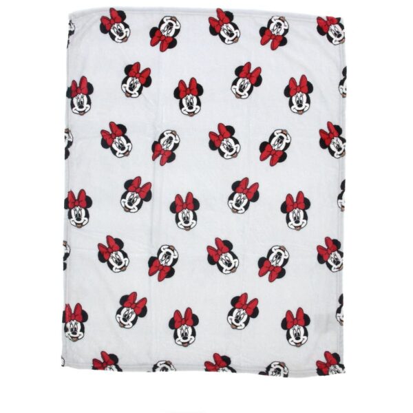 4006891956965-1 Disney Minnie Mouse Babydecke Kuschelige Korallen – Fleecedecke, 100cm x 75cm