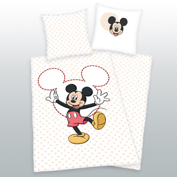 4006891959430-1 Herding Mickey Mouse Bettwäsche Größe 80x80 + 135x200 cm