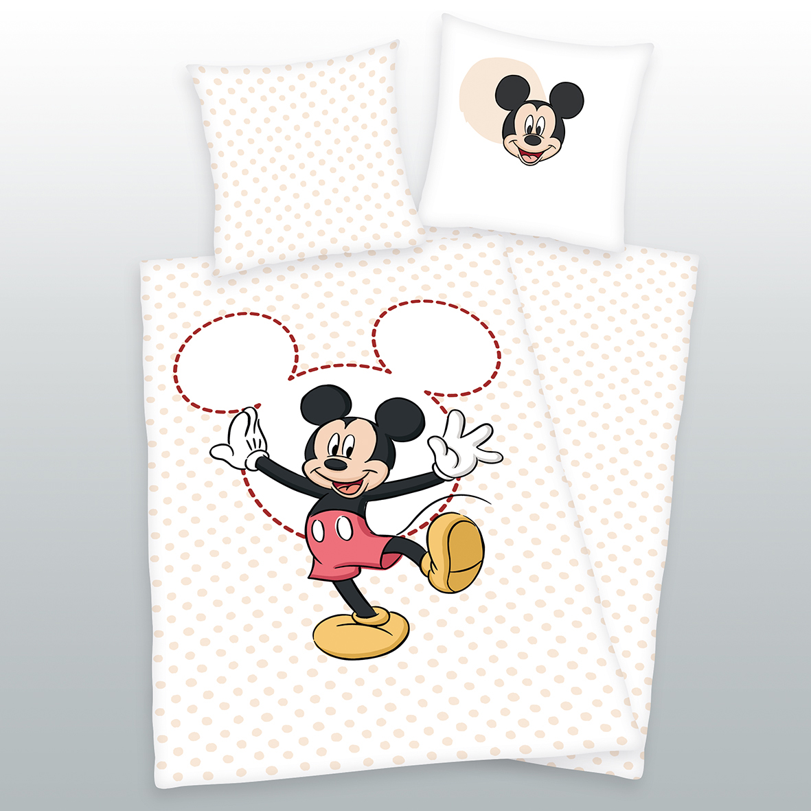 Herding Mickey Mouse Bettwäsche Größe 80×80 + 135×200 cm