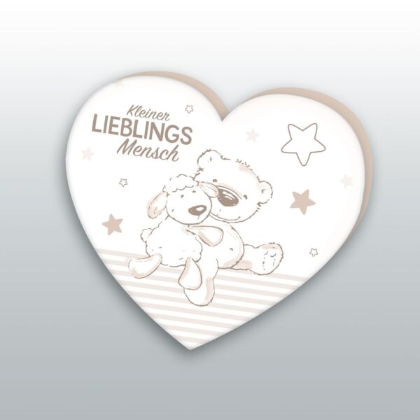 Herding Lieblingsmensch Herz – Konturenkissen Größe 33x29 cm