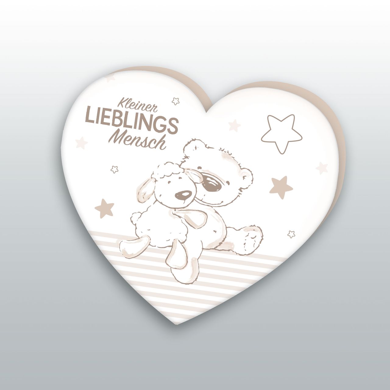 Herding Lieblingsmensch Herz – Konturenkissen Größe 33×29 cm