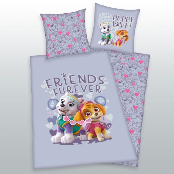 Herding Paw Patrol Bettwäsche Größe 80x80 + 135x200 cm