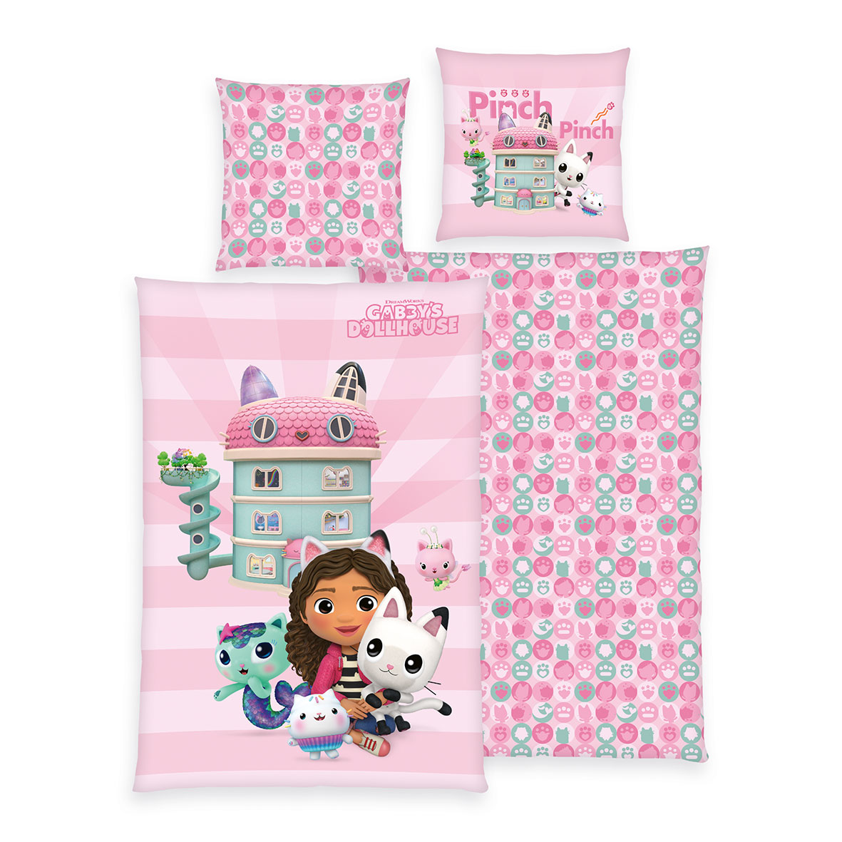 Herding Gabby’s Dollhouse Bettwäsche Größe 80×80 + 135×200 cm