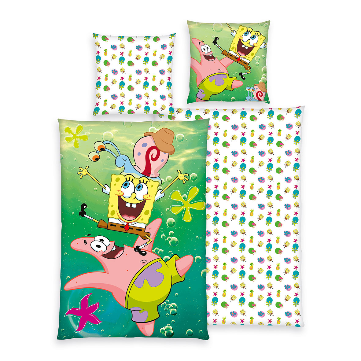Herding SpongeBob Bettwäsche Größe 80×80 + 135×200 cm