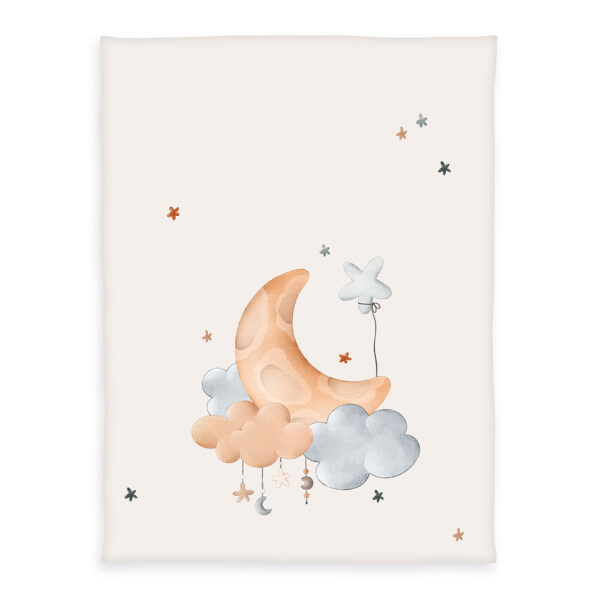 4006891989161-1 Herding babybest Moon and Stars Decke Größe 75x100 cm