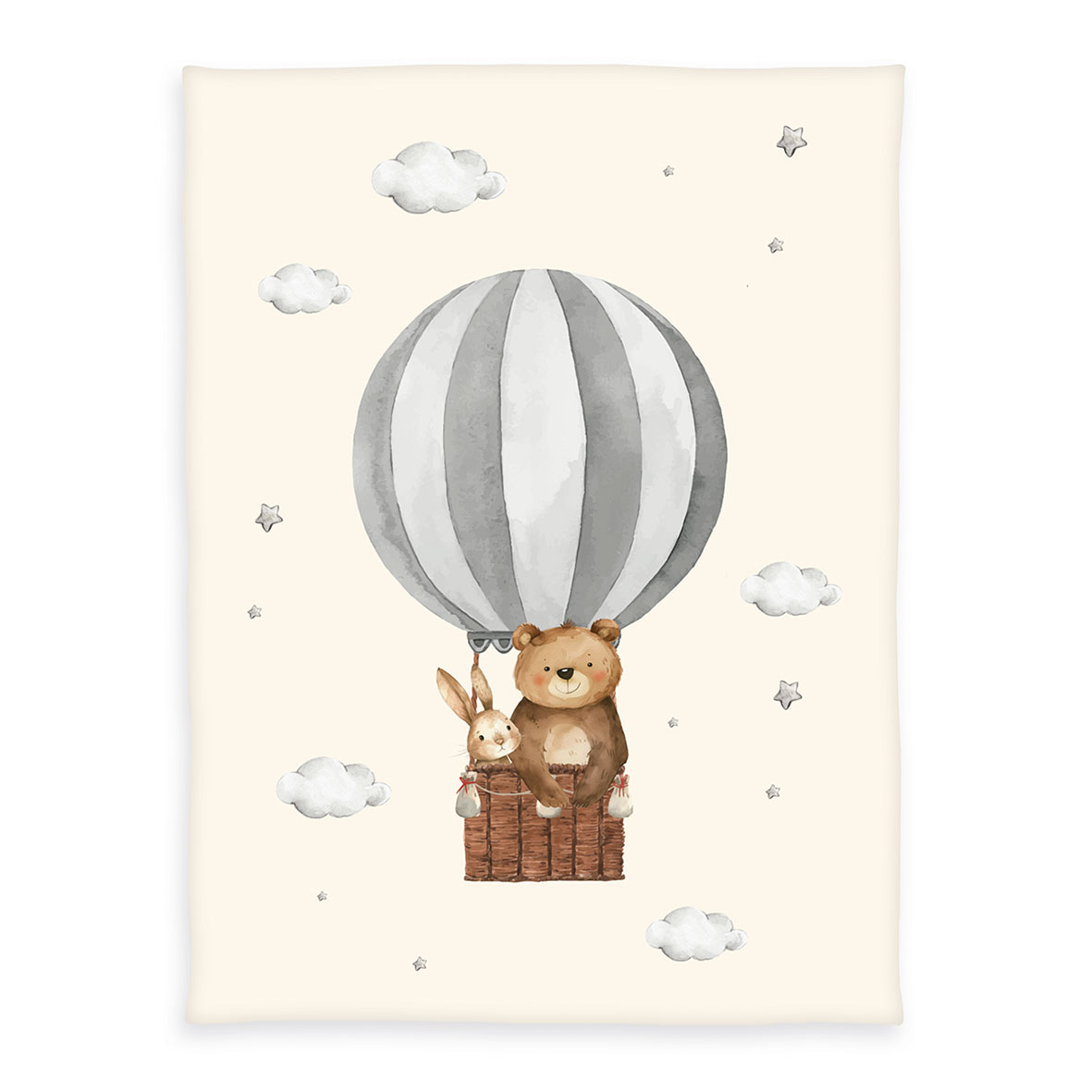 Herding babybest Ballonfahrt Microfaserflausch – Decke Größe 75×100 cm