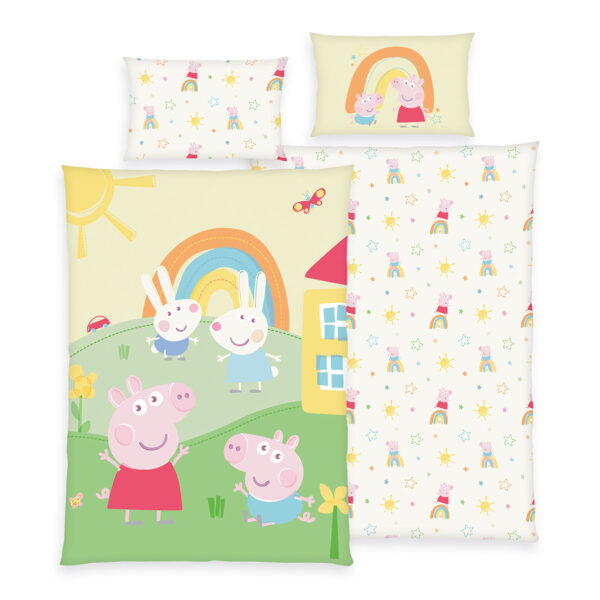 Herding Peppa Pig Bettwäsche "Made in Green" Größe 40x60 + 100x135 cm