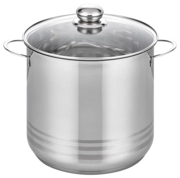 ELO Großraumtopf Basic silber Edelstahl H/D: ca. 22x24 cm