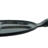 4006925916279-7 Eine freigestellte Blini-Pfanne in der Seitenansicht, die ihre rote Außenseite und den schwarzen Griff zeigt.
