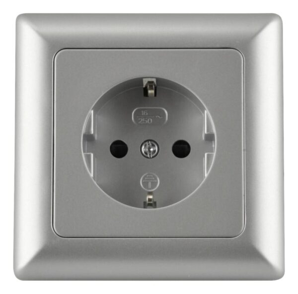Unitec SteckdoseGenua silber ca. 250 V Unitec SteckdoseGenua silber ca. 250 V