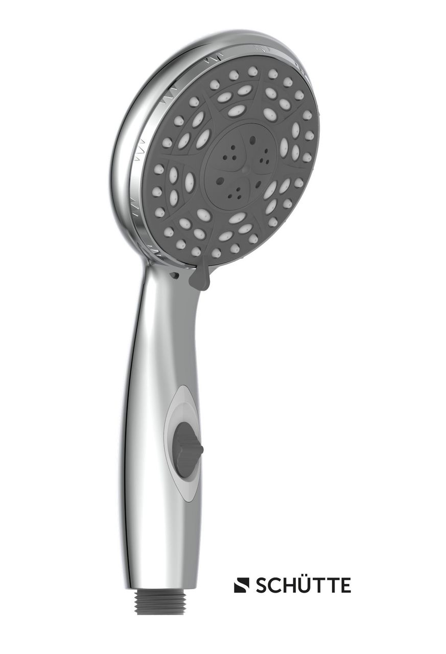 Schütte Handbrause AQUA2SAVE, Duschkopf mit 4 Strahlarten, duschbrause Chrom/Weiß