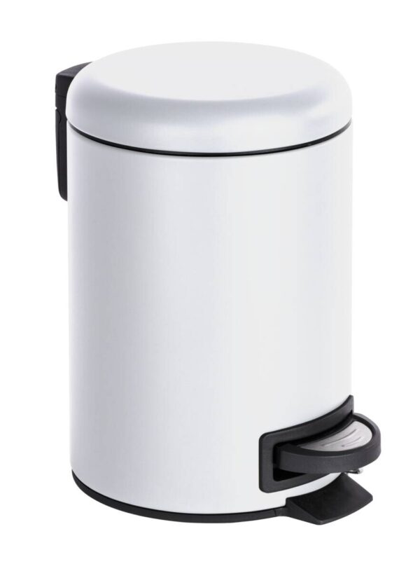 Kosmetikeimer weiß Edelstahl ca. 3 l