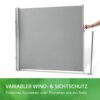 4009266874079-3 LECO Seitenmarkise 1, 8x3 m lichtgrau