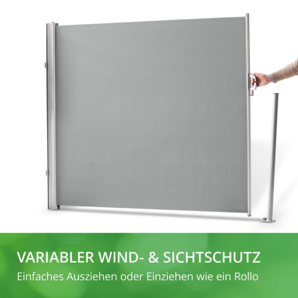 4009266874079-3 LECO Seitenmarkise 1, 8x3 m lichtgrau