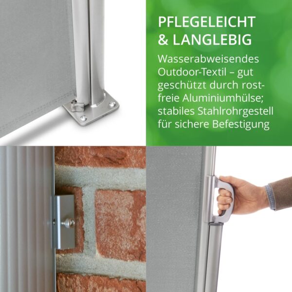 4009266874079-5 LECO Seitenmarkise 1, 8x3 m lichtgrau