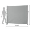 4009266874079-6 LECO Seitenmarkise 1, 8x3 m lichtgrau