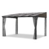 4009266876226-1 LECO Terrassenüberdachung Melanie mit Seitenteilen – ca. 400 x 300 x 266 cm, Anthrazit