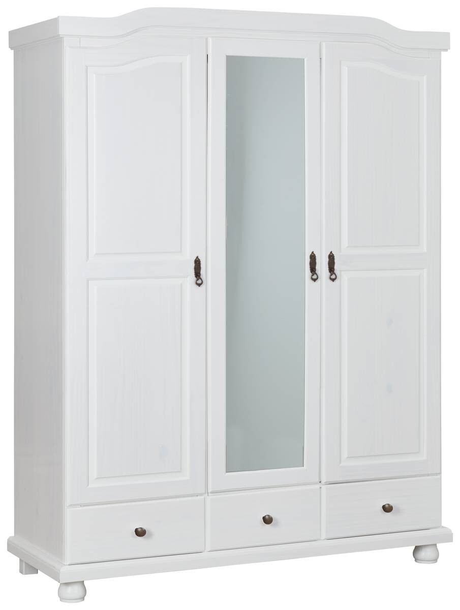 Kleiderschrank Kappl weiß B/H/T: ca. 150x198x56 cm
