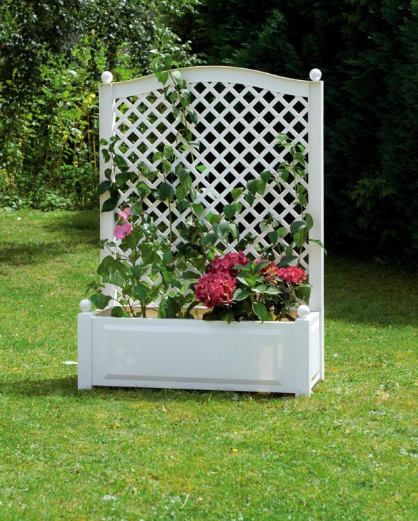 KHW KHW Pflanzkasten 100 cm mit Spalier, weiß