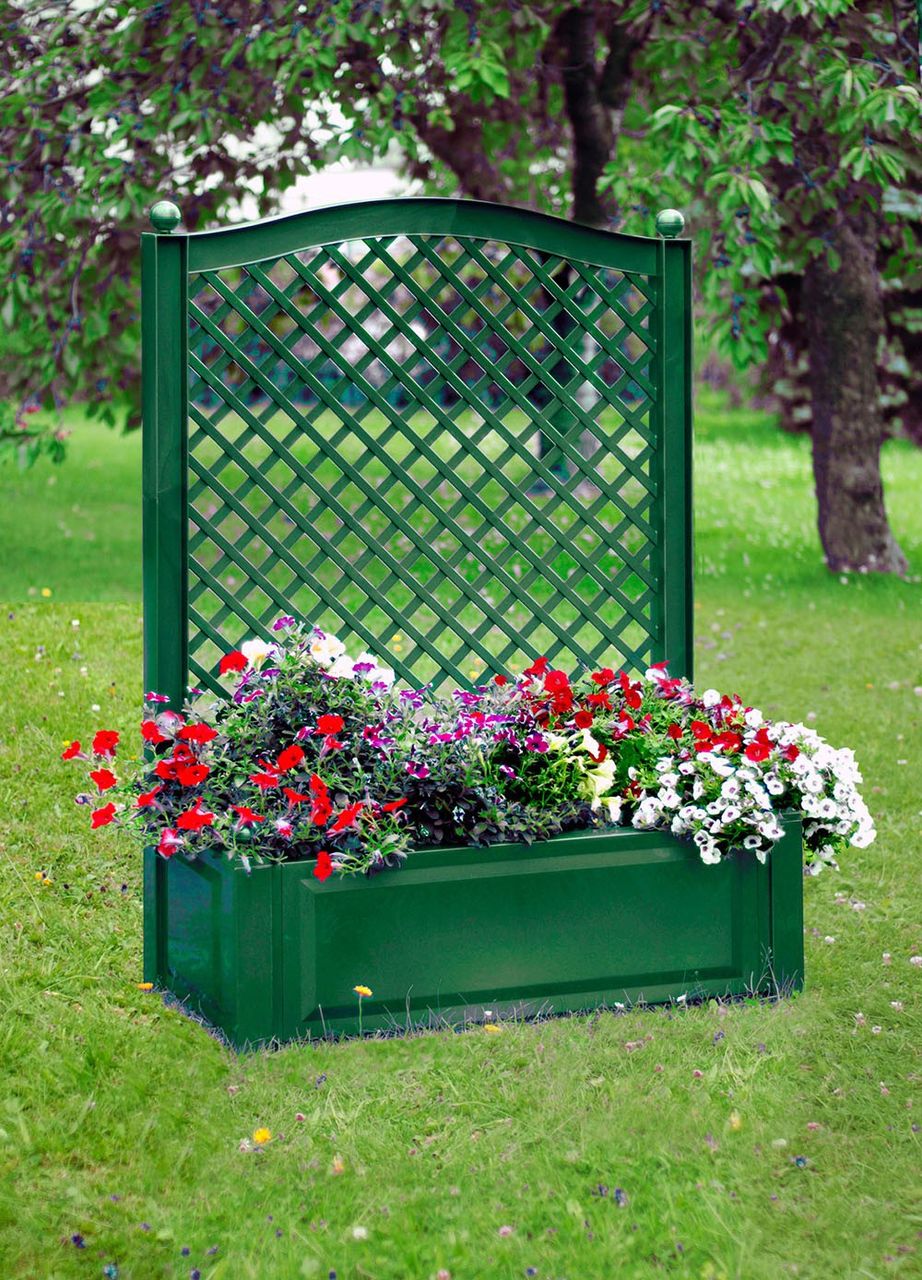 KHW KHW Pflanzkasten 100 cm mit Spalier, grün