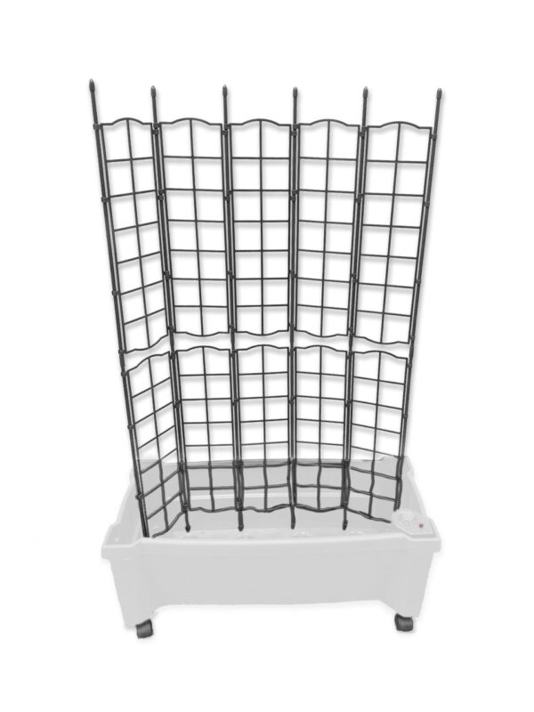 KHW KHW Calypso Pflanzkasten, weiß, auf Rollen mit Bewässerungssystem, modulares Spalier
