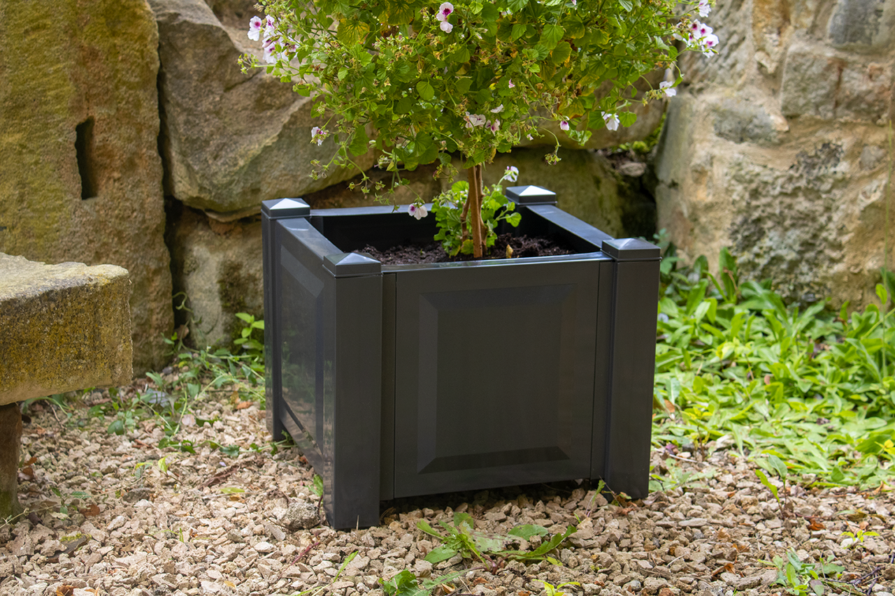 KHW KHW Pflanzkasten quadratisch, anthrazit