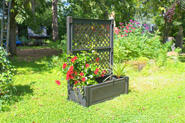 KHW KHW Pflanzkasten groß mit Spalier (2 – tlg.) 100 cm, anthrazit