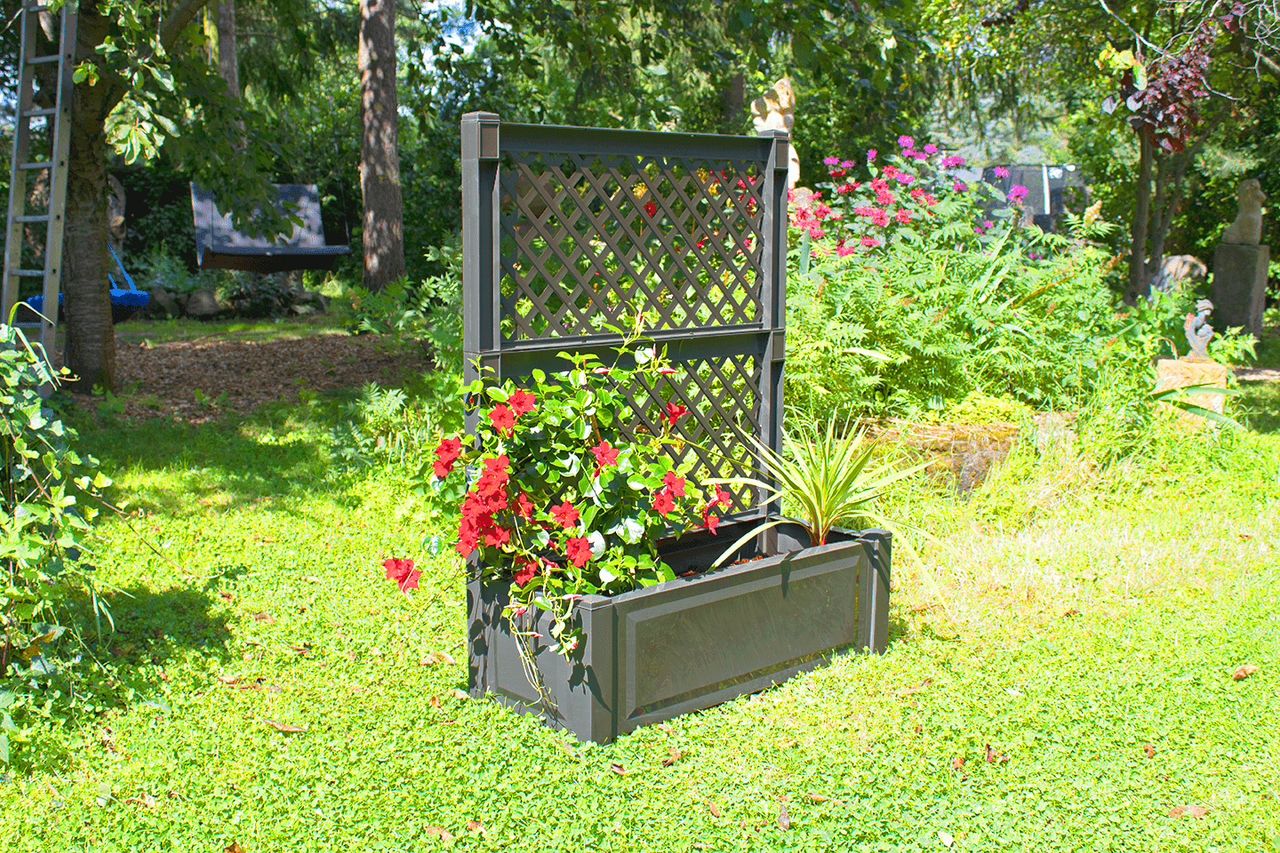KHW KHW Pflanzkasten groß mit Spalier (2 – tlg.) 100 cm, anthrazit