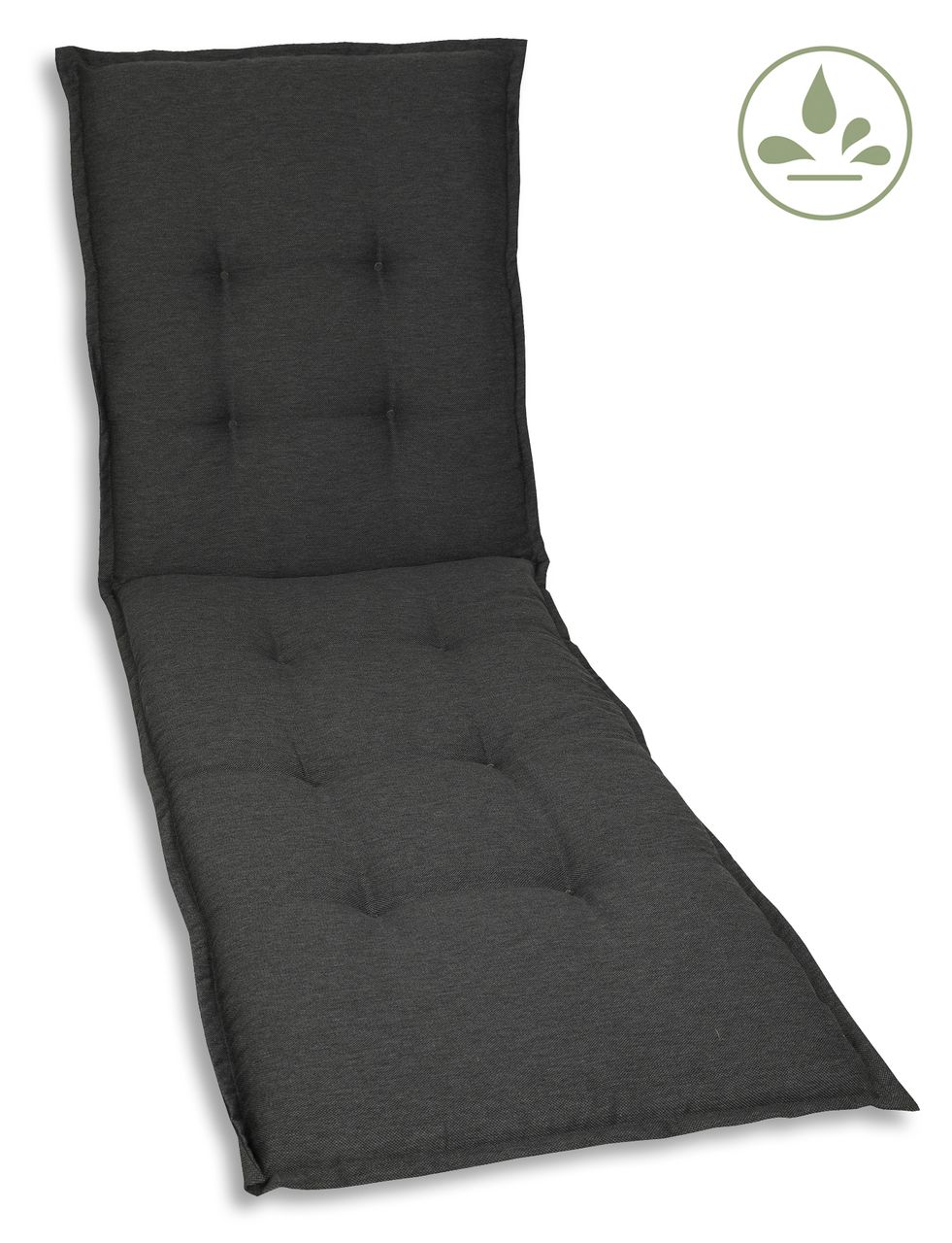 GO-DE Textil Liegenauflage Uni anthrazit