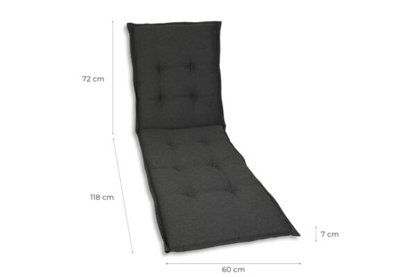 GO-DE Textil Liegenauflage Uni anthrazit