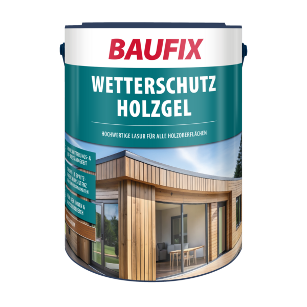 Baufix Wetterschutz – Holzgel nussbaum 5 L 2 – er Set