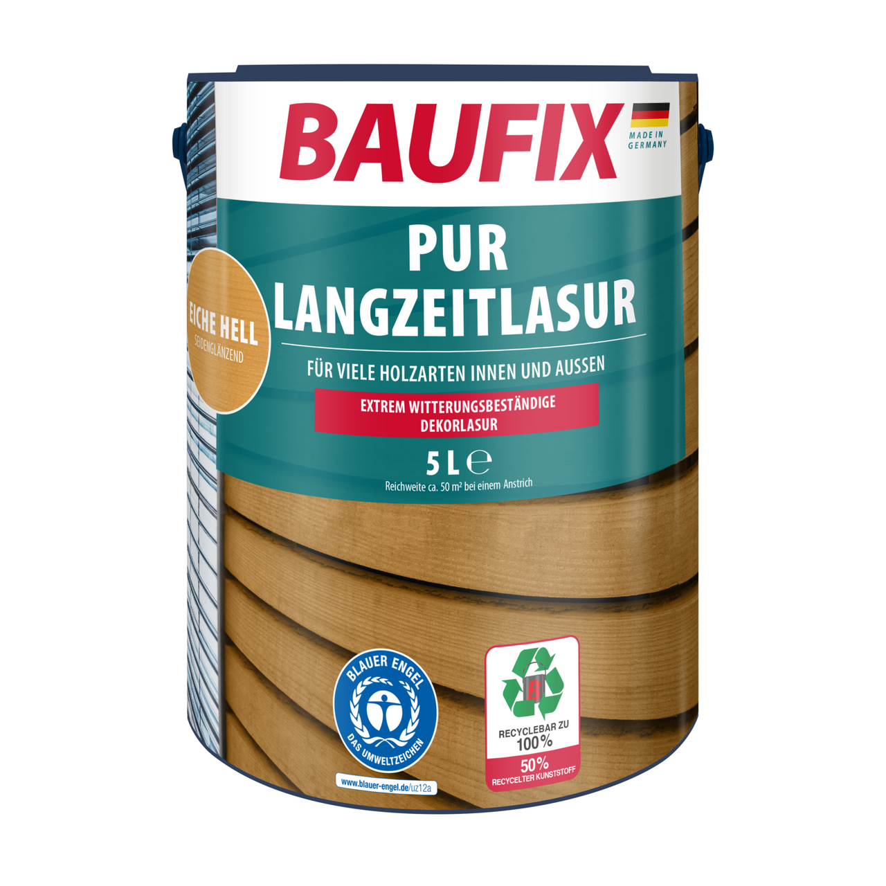 Baufix BAUFIX PUR – Langzeitlasur eiche hell 5 L 2er Set