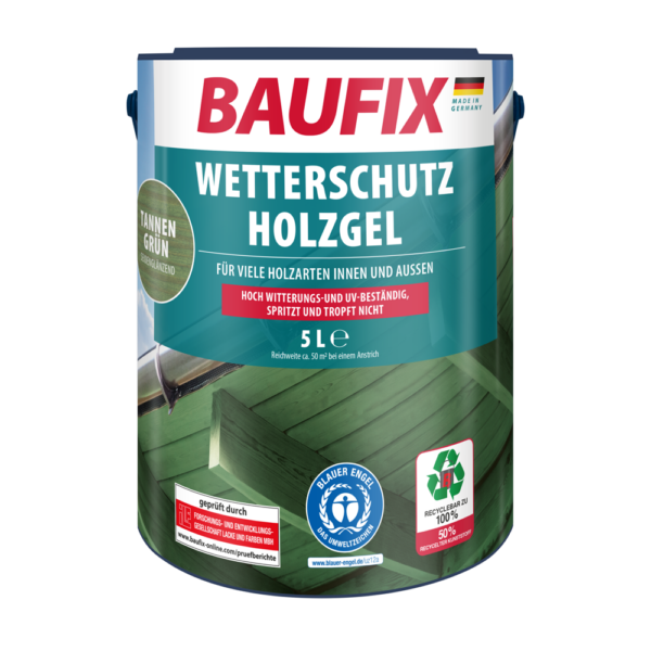 4014505051265-1 Baufix Wetterschutz – Holzgel Tannengrün 2er – Set