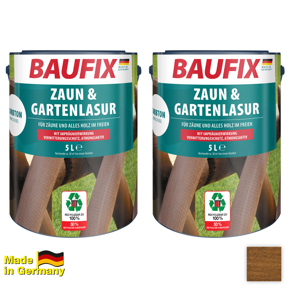 Baufix Zaun – und Gartenlasur – Nussbaum