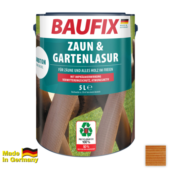 Baufix Zaun – und Gartenlasur, Teak – 2er – Set