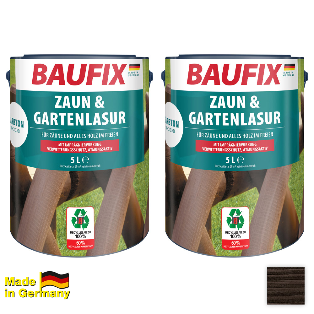Baufix Zaun – und Gartenlasur – Ebenholz