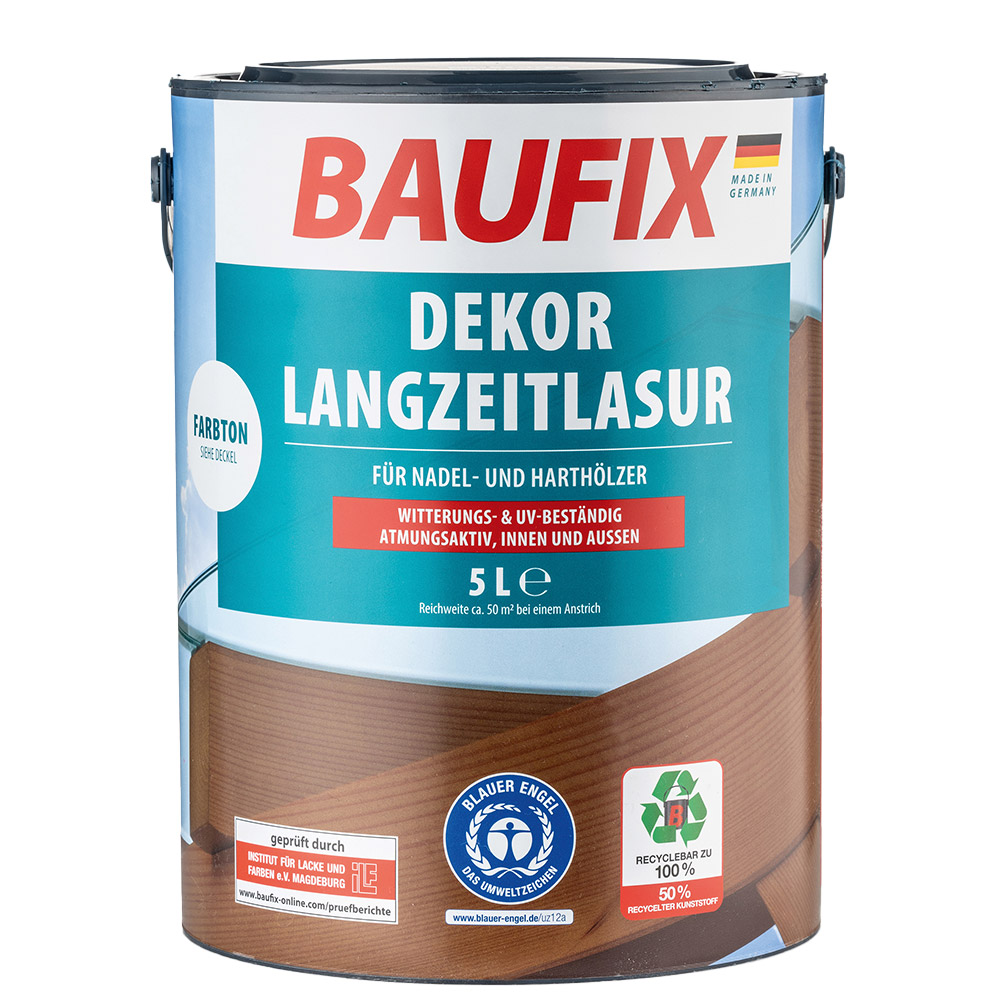 Baufix Dekor – Langzeitlasur, kastanie 2er Set