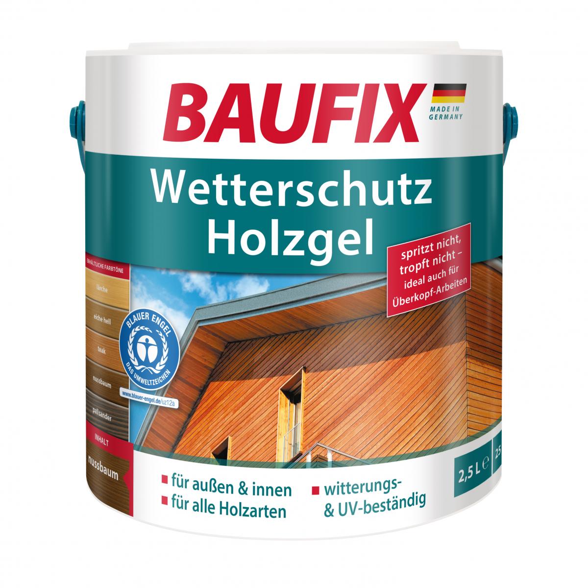 Baufix Wetterschutz – Holzgel Eiche Dunkel